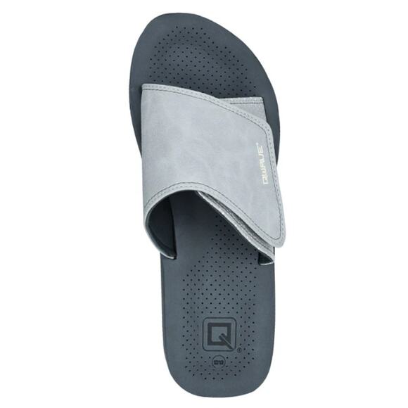 Qwave Men's Comfort Slide, Grey, Size 8/9 - Picture 2 of 4